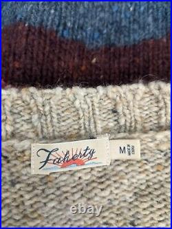 Faherty Sammy Crewneck Wool Alpaca Rainbow Sweater Medium
