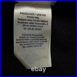 Fendi Bug Eye Long Sleeve Fine Virgin Wool Knit Sweater Mens Medium Black 2019