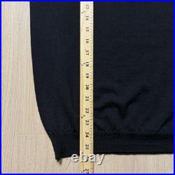 Fendi Bug Eye Long Sleeve Fine Virgin Wool Knit Sweater Mens Medium Black 2019