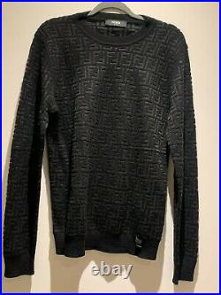 Fendi FF Sweater Men Black Size 46