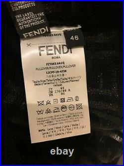 Fendi FF Sweater Men Black Size 46