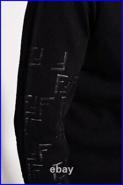 Fendi Sweater Jumper Top Mens Size UK 48 M 94% Wool FF Logo Black