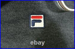 Fila Soulcycle Gray Medium Full Zip Tenconi Hoodie Jacket Sweater Mens Nwt New