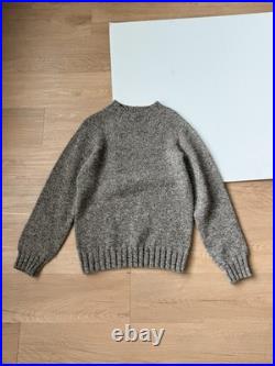 Filson Knit Sweater Medium 3 Gauge Brown Mix Wool Scotland Long Sleeve