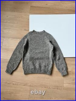 Filson Knit Sweater Medium 3 Gauge Brown Mix Wool Scotland Long Sleeve