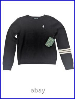 Fore All Womens Medium Luxury Smoking Sweater Golf Black Breathable NWT $170