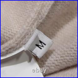 Fradi NWT Button Up Collared Cardigan Sweater Size M in Beige 100% Wool