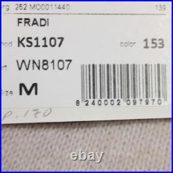 Fradi NWT Button Up Collared Cardigan Sweater Size M in Beige 100% Wool