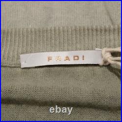 Fradi NWT Crew Neck Pullover Sweater Size Medium in Solid Green 100% Cotton