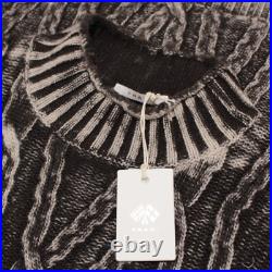 Fradi NWT Pullover Mock Neck Sweater Size Medium in Brown Dye 100% Wool