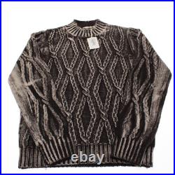 Fradi NWT Pullover Mock Neck Sweater Size Medium in Brown Dye 100% Wool
