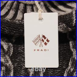 Fradi NWT Pullover Mock Neck Sweater Size Medium in Brown Dye 100% Wool