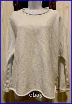 Frank &Eileen Longsleeves Relaxed Classic White Sweater Size MEXCELLENT CONDITN