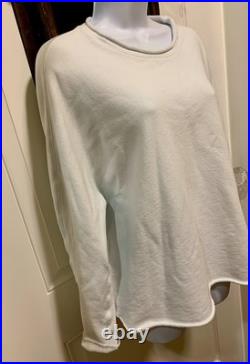 Frank &Eileen Longsleeves Relaxed Classic White Sweater Size MEXCELLENT CONDITN