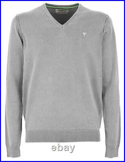 Fred Mello Gray Cotton Sweater for Men