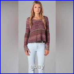 Free People Lost in the Forest Knit Sweater Faded Rose Women's Medium