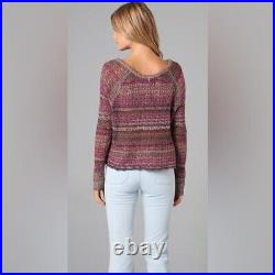 Free People Lost in the Forest Knit Sweater Faded Rose Women's Medium