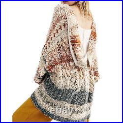 Free People Medium M Sweater Womens In My Arms Pullover Hoodie Oversized Slouchy