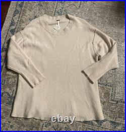 Free People Tan $198 Cashmere Sweater Jumper NWT Medium Great Gift