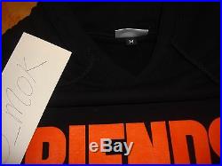 Free Shipping Vlone Fragment Friends Long Sleeve Hoody Sweater Black Orange Sz M