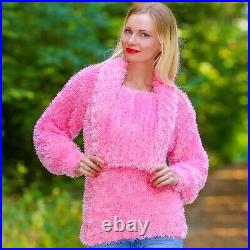 Fuzzy sweater sexy fashion cowlneck jumper thick winter fluffy top SuperTanya
