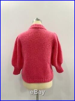 GANNI Mohair & Wool Sweater in Pink Size M