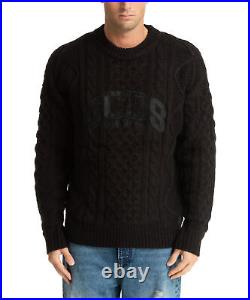 GCDS jumper men A2CU1502KF4-99 Black cardigan pullover sweater jersey