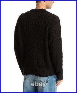 GCDS jumper men A2CU1502KF4-99 Black cardigan pullover sweater jersey