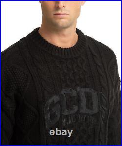 GCDS jumper men A2CU1502KF4-99 Black cardigan pullover sweater jersey