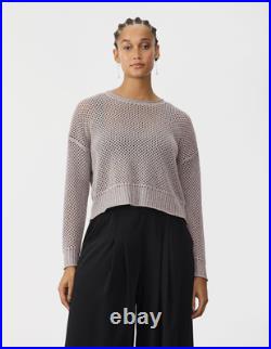 GSTQ Women's Metallic Sweater Gray Size Medium