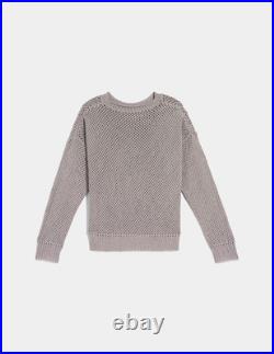 GSTQ Women's Metallic Sweater Gray Size Medium