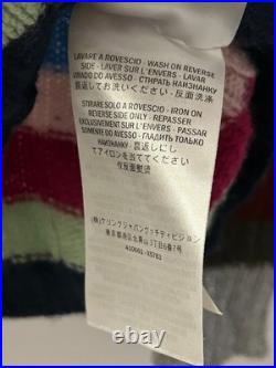 GUCCI Cashmere/Wool SWEATER Women's MEDIUM Striped Rainbow Made In Italy 2015