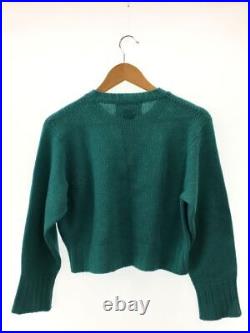 GUCCI knit sweater jumper with fur thick medium wool green plain 678448 Used