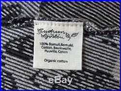 GUDRUN SJODEN Sz M Floral Print Wrap-Around Cardigan Sweater 100% Organic Cotton