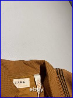 Gama Creations Sweater Men's Medium Gold Yellow Button Cardigan 70's Grandpa VTG