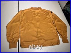 Gama Creations Sweater Men's Medium Gold Yellow Button Cardigan 70's Grandpa VTG