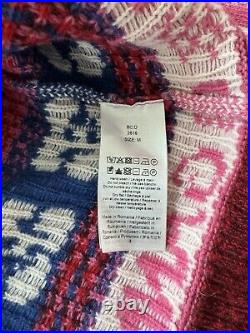 Ganni Wool Cardigan Red/Pink Medium New Without Tags