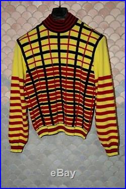 Gianni Versace True Vintage Wool T-Neck Sweater, Never Worn, Mint, It 50, US M
