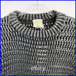 Giarda Forte Size M 12 Black Bronze Chunky Wool Knit Jumper Sweater