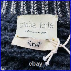 Giarda Forte Size M 12 Black Bronze Chunky Wool Knit Jumper Sweater