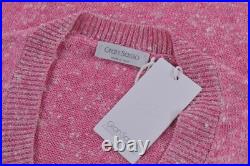 Gran Sasso NWT V Neck Sweater Size 44 US Medium in Pink/Multi Gran Sasso NWT V Neck Sweater Size 44 US Medium in Pink/Multi
