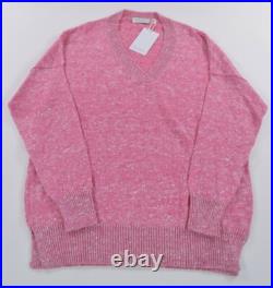 Gran Sasso NWT V Neck Sweater Size 44 US Medium in Pink/Multi Gran Sasso NWT V Neck Sweater Size 44 US Medium in Pink/Multi