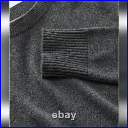 Gray Cashmere Crewneck Cropped Sweater Size M