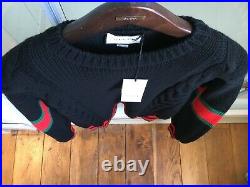 Gucci Cable Knit Lana Wool Sweater Size Medium