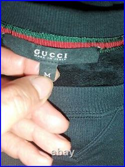 Gucci Mens Sweater 100% Cotton Made In Italy (M) Authentic Black
