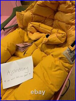 Gucci X The North Face Yellow Puffer Jacket Bnwt Medium 100% Authentic Rare