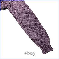 HELMUT LANG Wool Seamed Sweater Purple Knit Jumper Medium NEW RRP 385