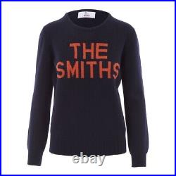 Hades The Smiths Lambswool Jumper Navy Orange Size Medium