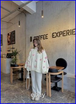 Hand Made Crochet Cardigan-Elegant Autumn And Winter Fashion Oversized Sweater. M