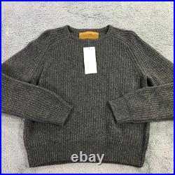 Hanley Mellon Sweater Womens Medium Cashmere Pullover Gray RIbbed Casual